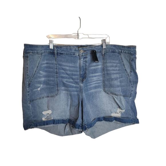 Torrid Midrise 5" Vintage Stretch Shorts, Undone, NWT, Size 28 - Picture 2 of 8